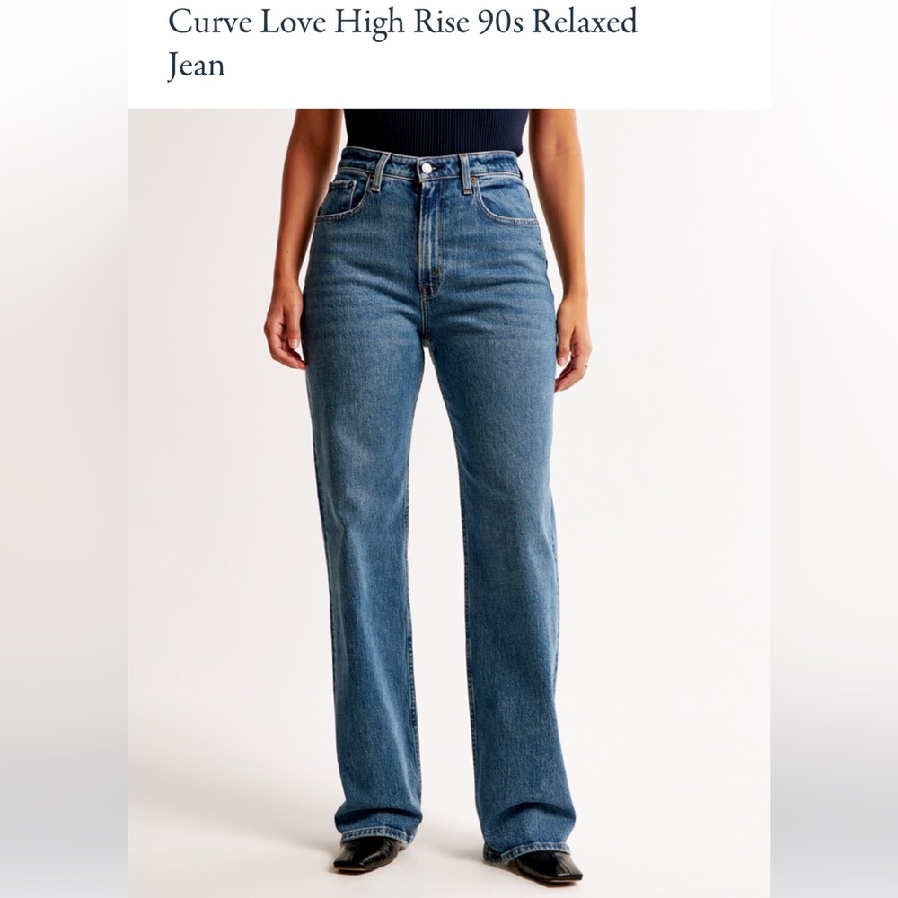 Abercrombie & Fitch Blue Straight Leg Jeans 90’s Relaxed Fit High Rise